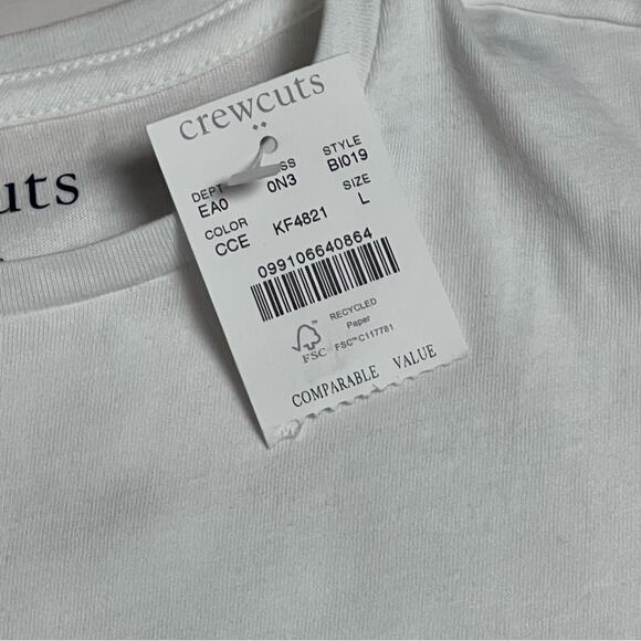 Crewcuts Girls White Graphic Cupcake with Fireworks Short Sleeve Tee Sz L 10-11 - Picture 6 of 8